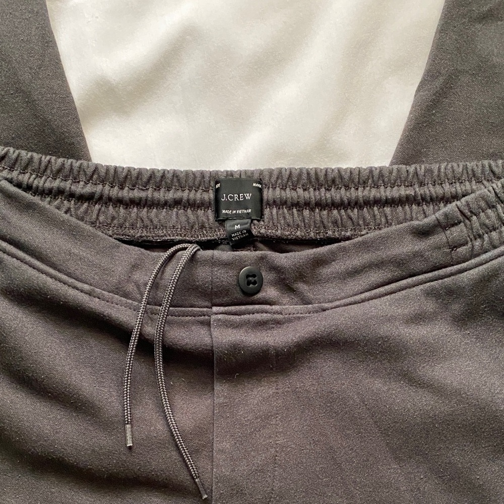 J.Crew Dark Charcoal Elastic Waist Pants